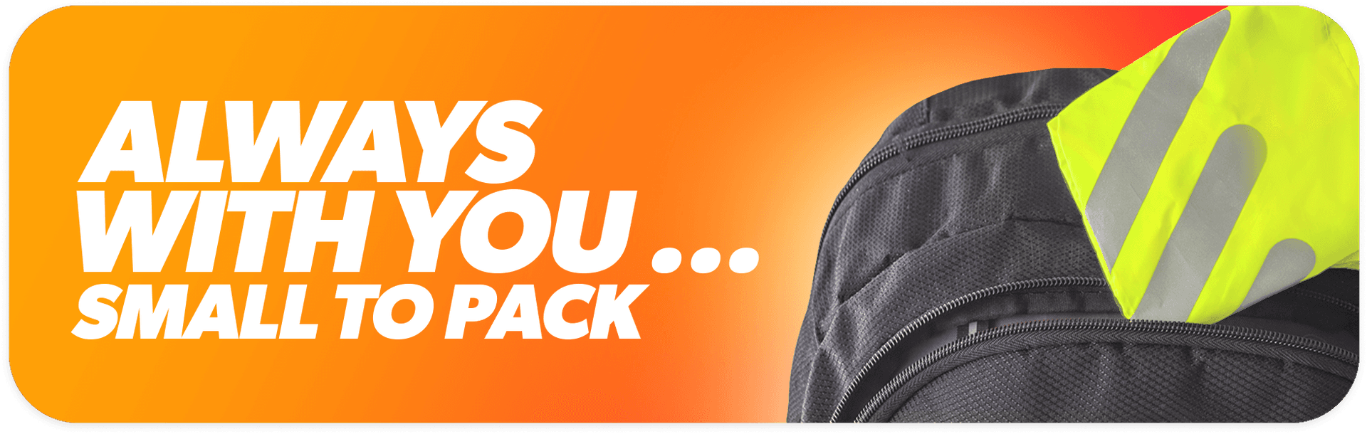 BTR helmet cover is small to pack - always with you